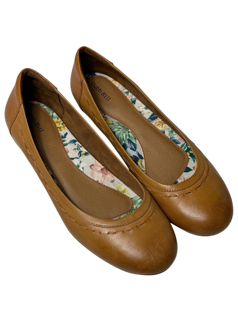 Cobb Hill Women's Maiika Ballet Flat Camel Tan SZ 10 Office Shoes Comfort Slipon
